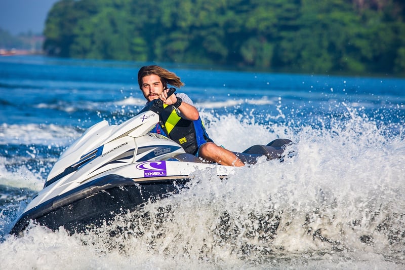 Jet Skiing on Turquoise Waters
